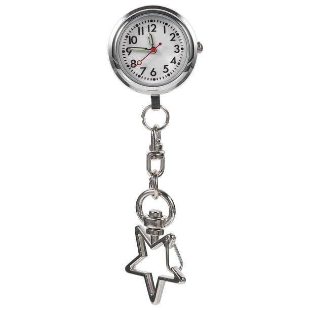 Reloj de bolsillo de enfermera práctico Reloj de broche práctico Reloj de bolsillo colgante de aleación
