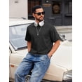 thumbnail image 3 of COOFANDY Men's Cotton T-Shirts Oversized Shirt Short Sleeves Streetwear Loose Fit Summer Tee Tops Washed Basic Unisex Shirts, 3 of 6