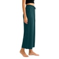thumbnail image 6 of Hesxuno Women Modal Pajama Pants Elastic Waist Solid Lounge Trousers Loose Fit Staight Wide Leg Summer Bottoms Casual Comfy Breathable Sleep Pant Green M, 6 of 7