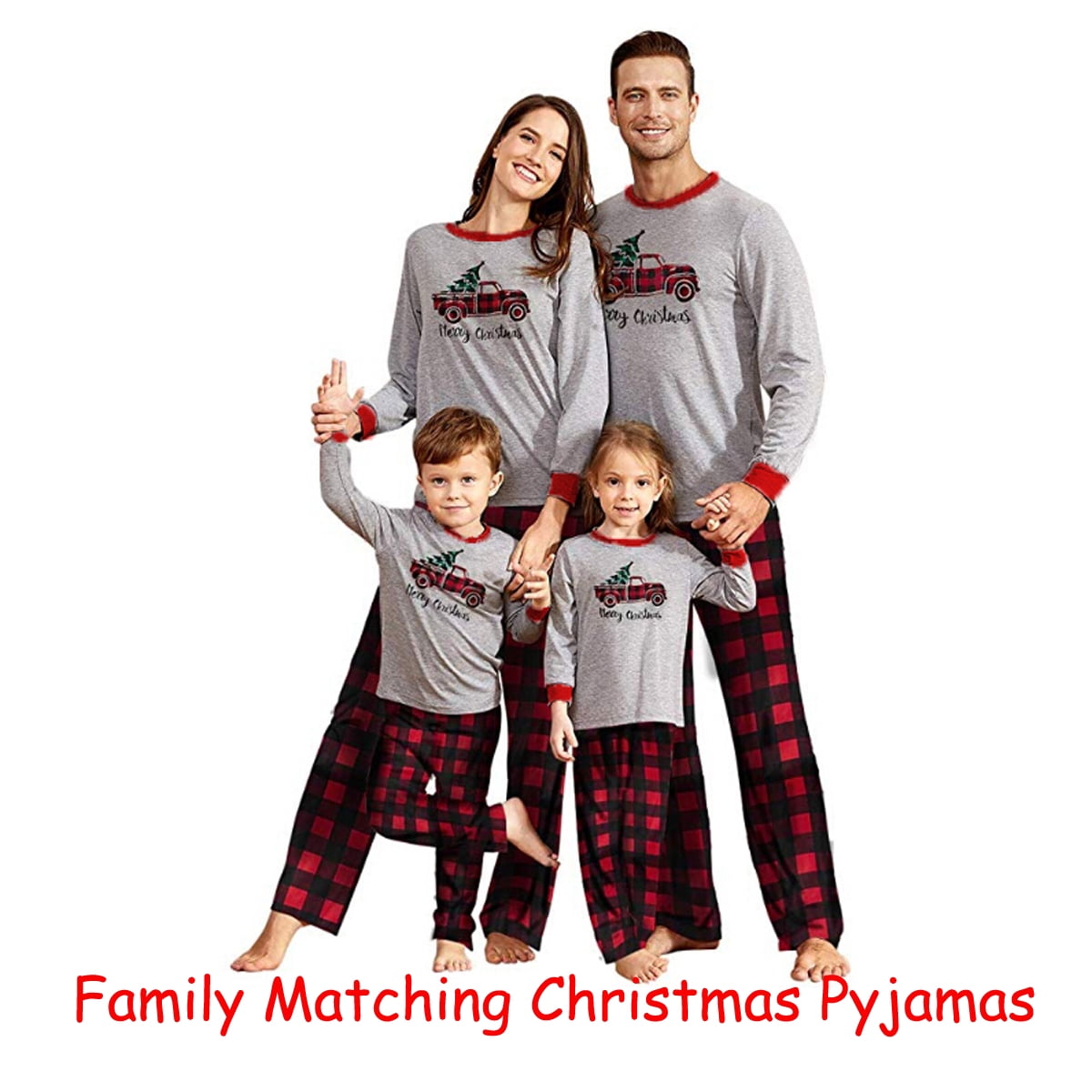 Tweede leerjaar punch jeans IZhansean Family Matching Christmas Pajama Sets Merry Christmas Truck  Driving Tops and Plaids Pants Sleepwear - Walmart.com