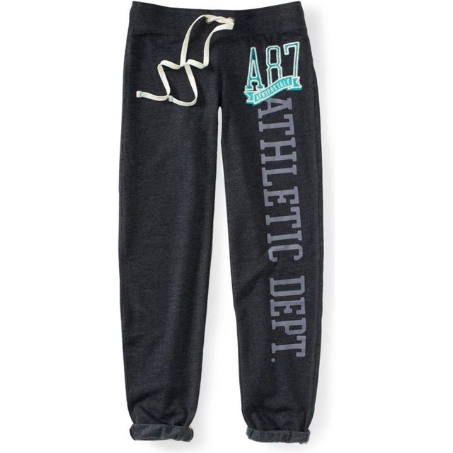 Pantalones Deportivos Aeropostale Heritage Cinch A87 Mujer Negro Mediano