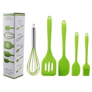 5pcs silicone baking kitchen tool five piece set non stick kitchenware set scraper full five piece set Multi functional silicone scraper, oil brush, frying shovel, egg beater set