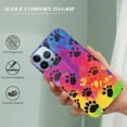 thumbnail image 2 of ONETECH  Compatible with iPhone 15 Pro Case for Men Boys, Rainbow Black and Purple Dog Paw Design Protective Case for iPhone 15 Pro, 2 of 4