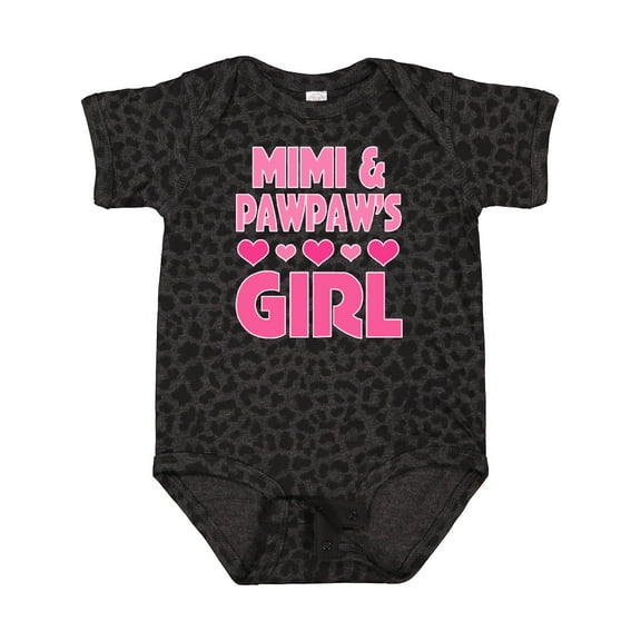 Inktastic Mimi and Pawpaw Girl Granddaughter Valentine Girls Baby Bodysuit