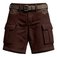 thumbnail image 2 of Sweat Shorts Men Outdoor Lightweight Breathable Hiking Fishing Cargo Shorts Textured Summer Casual Athletic Bottom with Pockets, 2 of 5