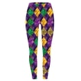 thumbnail image 4 of DDAPJ pyju Mardi Gras Outfit for Women, Mardi Gras Leggings Tuesday Carnival Mask Graphic Tights High Waisted Stretchy Casual Workout Yoga Pants Multicolor XL, 4 of 6
