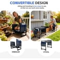 thumbnail image 4 of Garden Kneeler and Seat with Upgraded Wide & 3" Thick Kneeling Pad, Heavy Duty Garden Stool with 2 Large Tool Bags, Portable Bench for Weeding, Gardening Gifts for Women, Men, Seniors, Grey, 4 of 5