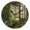 Black, variant on Round Art Wall Clock Vintage Oil Painting Texture Decorative Clock Gold Pointer, Multi-Purpose Desktop & Hanging Creative Decor Clock for Home Living Room Lush Green Garden Window