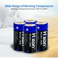 thumbnail image 6 of Hixon CR123A Lithium Batteries 8 Pack 3.7V Rechargeable RCR123A CR123 Li-ion Batteries with Arlo Battery Fast Charger, 6 of 9