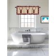 thumbnail image 4 of Christams Elk Valances for Windows, Red Black Buffalo Plaid Linen Texture Light Filtering Window Treatment Valances, Rod Pocket Small Curtains for Kitchen/Bathroom, 60"x18", 4 of 9