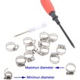 thumbnail image 4 of Abrazaderas de abrazadera de manguera, 13-19 mm, clips de tubería de acero inoxidable 304 ajustables, tornillo de tubería de agua para tubería de agua familiar, tubo de combustible, clips de tubo de, 4 of 5