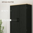 thumbnail image 6 of HOMCOM 67" Kitchen Pantry Storage Cabinet w/ Shelves, Distressed Black, 6 of 8