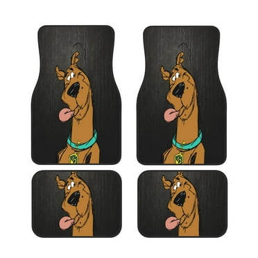 Scooby Doo Print Car Floor Mat Durable Fabric Heavy Duty Auto Floor Carpets 4pcs/Set Vehicle Floor Protector Mats for Front and Rear