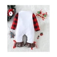 thumbnail image 3 of Newborn Baby Girl Christmas Outfits Infant Christmas Romper Ruffle Jumpsuit Bodysuit Flare Pants Fall Winter Clothes, 3 of 7