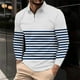 thumbnail image 1 of Blusa y camisa de manga larga con cuello vuelto para hombre, informal, con cuello vuelto, estampado, para fitness, deportiva, de manga larga, de poliéster, 1 of 5
