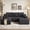 Dark Gray, variant on COPIAE 108" Modular Sectional Cloud Couch with Ottoman, Boneless U-Shaped Sofa with Deep Seat, Comfy Corduroy Couches for Living Room, No Assembly Required, Black