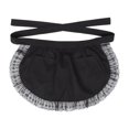 thumbnail image 4 of Women Dresses Solid Color Mini Apron Skirt Lace Dual Pocket Tie Waist Stylish Daily Decor Bottom, 4 of 4
