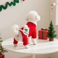thumbnail image 3 of Festive Pet Christmas Flannel Lined Four Legged Outfit For Dogs And Cats Santa Helper Holiday Attire, 3 of 5