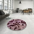 thumbnail image 3 of Ahgly Company Indoor Rectangle Abstract Plum Purple Oriental Area Rugs, 3' x 5', 3 of 6