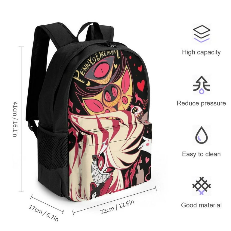 Hazbin Hotel Backpack with Adjustable Straps, Multiple Hazbin Hotel Backpack with Adjustable Straps, Multiple