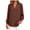 Brown, variant on Women's Striped Button Down Shirts Long Sleeve Smocked Oversized Boyfriend Blouses Collared Work No Pockets Tops (Black, S)