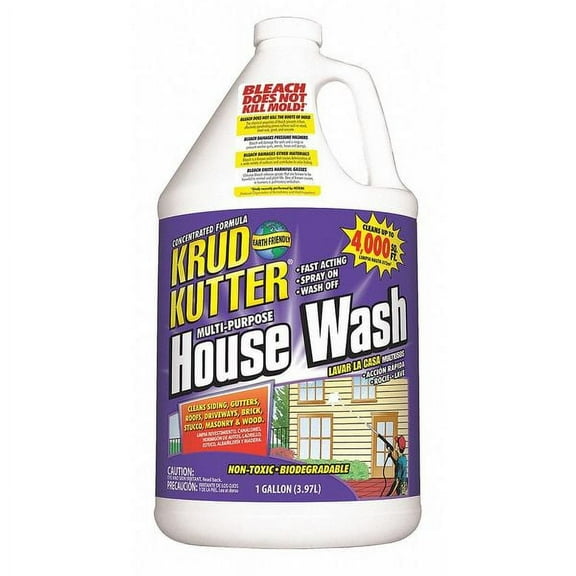 Krud Kutter House Wash - Hard Surface Cleaner, Unscented Liquid - 1 Pack, 1 Gal