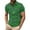 #416-Green, variant on Yaoyar Man St. Patrick's Day Lucky Shamrock Print Short Sleeve Lapel Hawaiian Summer Beach Button-Up Top Funny Irish Tees Cool Party Tees