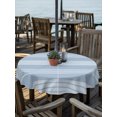 thumbnail image 3 of Outdoor Tablecloth with Umbrella Hole Zipper Blue Stripes Round Tablecloth 54" Waterproof Outside Table Cloth Modern Simple Geometric Striped Pattern Patio Table Cover Tablecloths for Picnic Party, 3 of 8