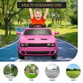 thumbnail image 4 of Licensed Dodge Challenger Kids Electric Car 12V Ride On Car Battery Powered Electric Vehicles with Remote Control, LED Lights, Bluetooth, MP3 for Boys Girls, 4 of 7