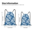 thumbnail image 2 of Disketp Leaves And Flowers Drawstring Backpack Drawstring Gym Bags Draw String Bags for Sports, Gym, Travel, Swimming, Beach-Medium, 2 of 6