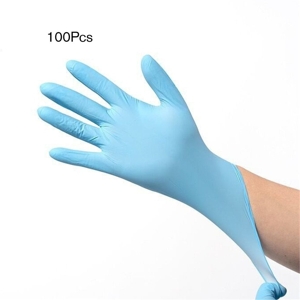 Bean_100Pcs/Box L Size Disposable NBR Gloves Cleaning Washing