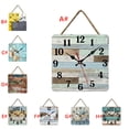 thumbnail image 4 of 10 Inch Wooden Wall Clock Creative Retro Square Silent Hanging Clocks for Bedroom Living Room Decor, 4 of 6