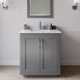 thumbnail image 3 of Wyndham Collection Miranda 30" Wood Single Bathroom Vanity in Nickel Trim/Gray, 3 of 5