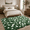 Green and White, variant on HOISUN 4'x6' Light Green Soft Plush Tie-Dye Pattern Shaggy Area Rug, Machine Washable Polyester Rug for Bedroom Living Room