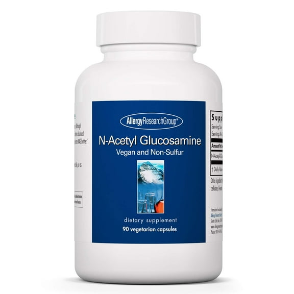 Allergy Research Group N-Acetyl D-Glucosamine 500mg - NAG Supplement, Joint Support, Glucosamine Sulfate, Joint Health Formula, Motility Activator, Vegan, Non-Sulfur, Vegetarian Capsules - 90 Count