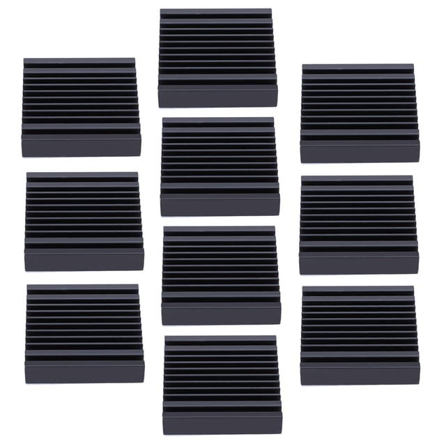 Aluminum Heat Sink,10pcs Thermal Conductive Adhesive Cooling Fin Aluminum Heatsink Versatile Functionality