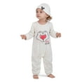 thumbnail image 2 of Mickey Mouse Baby Unisex Valentine Printed French Terry Coverall and Hat, Sizes 0-24M, 2 of 3