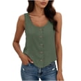 thumbnail image 3 of SROBPTY Womens Tank Tops Solid Round Neck Sleeveless Loose Summer Shirts for Casual Wear, 3 of 5