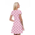 thumbnail image 2 of Women’s A Line Pale Pink Summer Dress, Retro Triangle Arrangement, Cross Wrap V Neck, 6 Sizes, by Ambesonne, 2 of 2