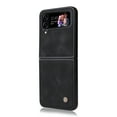 thumbnail image 4 of Compatible with Samsung Galaxy Z Flip 4 Case, Retro Anti-Drop Durable PU Leather Women Girls Men All Inclusive Reinforced Corners Case for Samsung Galaxy Z Flip 4 5G 2022, Black, 4 of 11