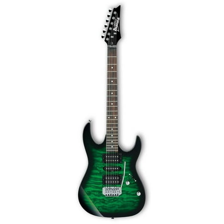 Ibanez GRX70QA Electric Guitar (Transparent Emerald Burst)