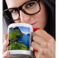 thumbnail image 2 of 3drose, Coast Near Gasadalur. Island Vagar, Faroe Islands. Denmark, 15oz Two-tone Red Mug, 2 of 6