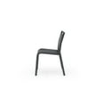 thumbnail image 5 of Whiteline Modern Living Aloha Indoor/Outdoor Dining chair Grey Aluminium frame, grey textilene sling seat and back, Stackable, Set of 2, 5 of 10
