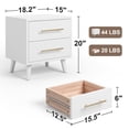 thumbnail image 4 of Noelse Bedroom Set with Storage, Modern Small Space Bedroom Furniture Set Includes 6 Drawer Dresser, 5 Drawer Chest, 2 Nightstands, White Wood Dresser Set, 4 of 11