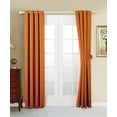 thumbnail image 2 of Home Soft Things Solid Blackout Curtains/Drapes Thermal Insulated Grommet Darkening Curtains, 2 Curtains and 2 Tiebacks Set - Burnt Orange - 54 x 96 inches, 2 of 7