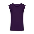 thumbnail image 5 of Summer Tops for Women Mgmyaa Women Tank Tops Plus Size Crew Neck Sleeveless Tops Loose Tank Top Fashion Solid Color Fit Casual Tees, Shirts, 5 of 6