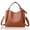 brown, variant on FALAN MULE Women’s Tote Bag Leather Crossbody Handbag Top Handle Satchel Purse with Adjustable Strap, Multi-Compartment Shoulder Bag