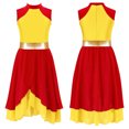 thumbnail image 3 of Vestido de baile de salón y Ballet para niñas, gimnasia, cuello simulado, sin mangas, dobladillo envuelto escalonado, vestido de baile lírico, 3 of 5
