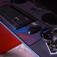 thumbnail image 4 of X Rocker Carbon-Tek Gaming Desk with LED, Gray/Red, 4 of 8