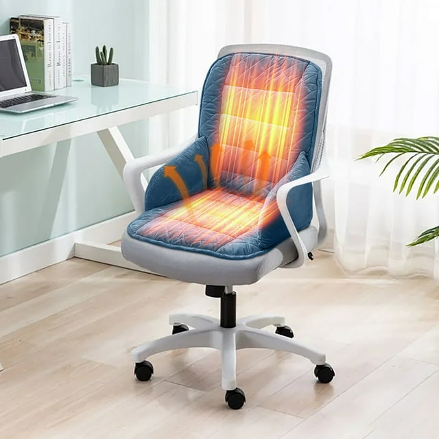 Cojines para silla, cojines para silla, cojín calefactor de invierno, cojín integrado para sentarse en la oficina durante largos períodos de calor y comodidad, cojín para asiento con protección para l
